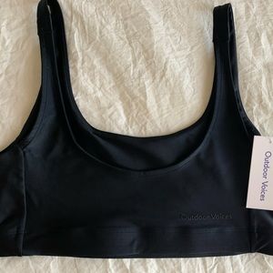 NEW WITH TAGS Outdoor Voices Black Sports Bra